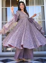 Cotton Lilac Daily Wear Digital Print Readymade Plazzo Salwar Kameez